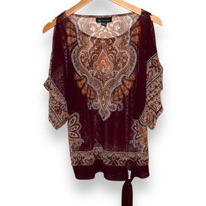 INC International Concepts Women's Blouse Beautiful Pattern Size Small